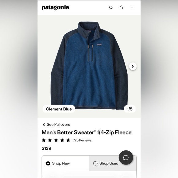 Patagonia Men's Better Sweater 1/4-Zip Fleece - Picture 6 of 6